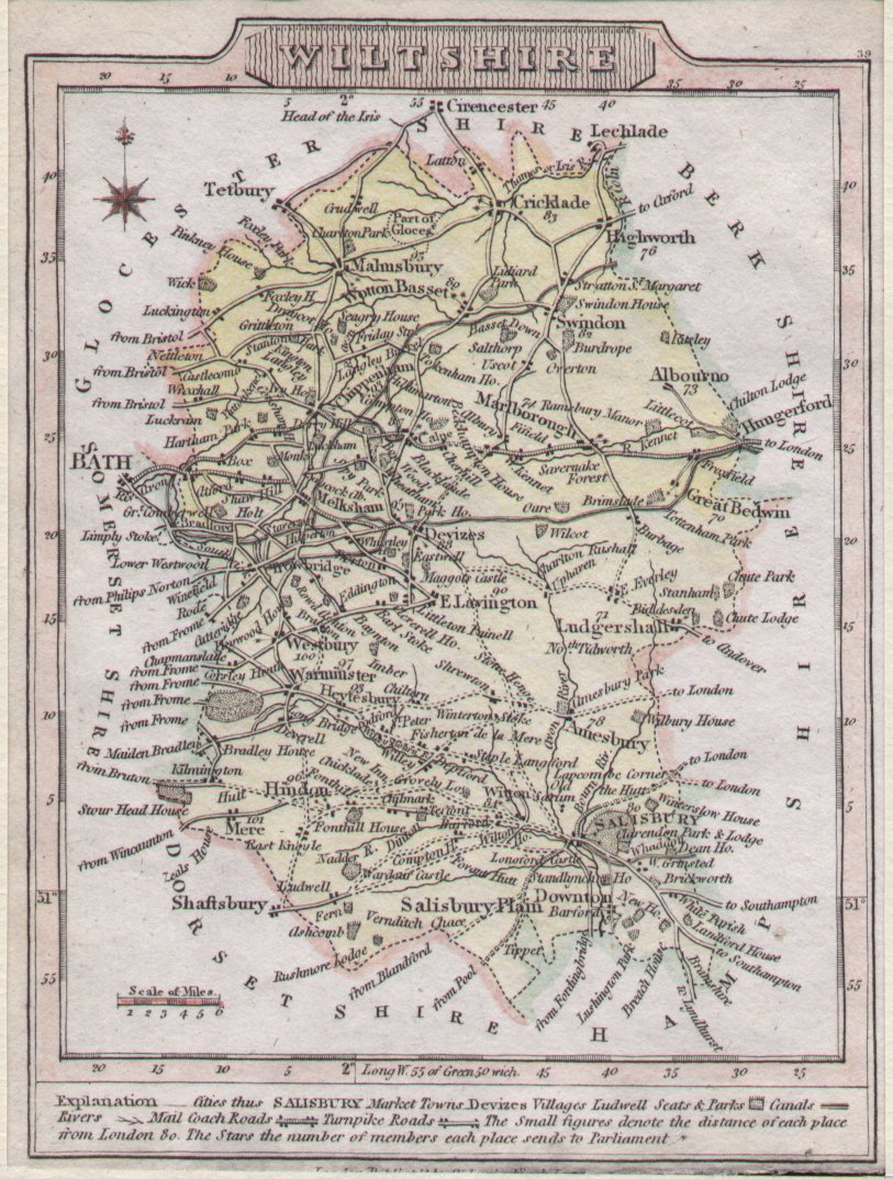 Map of Wiltshire - Wallis